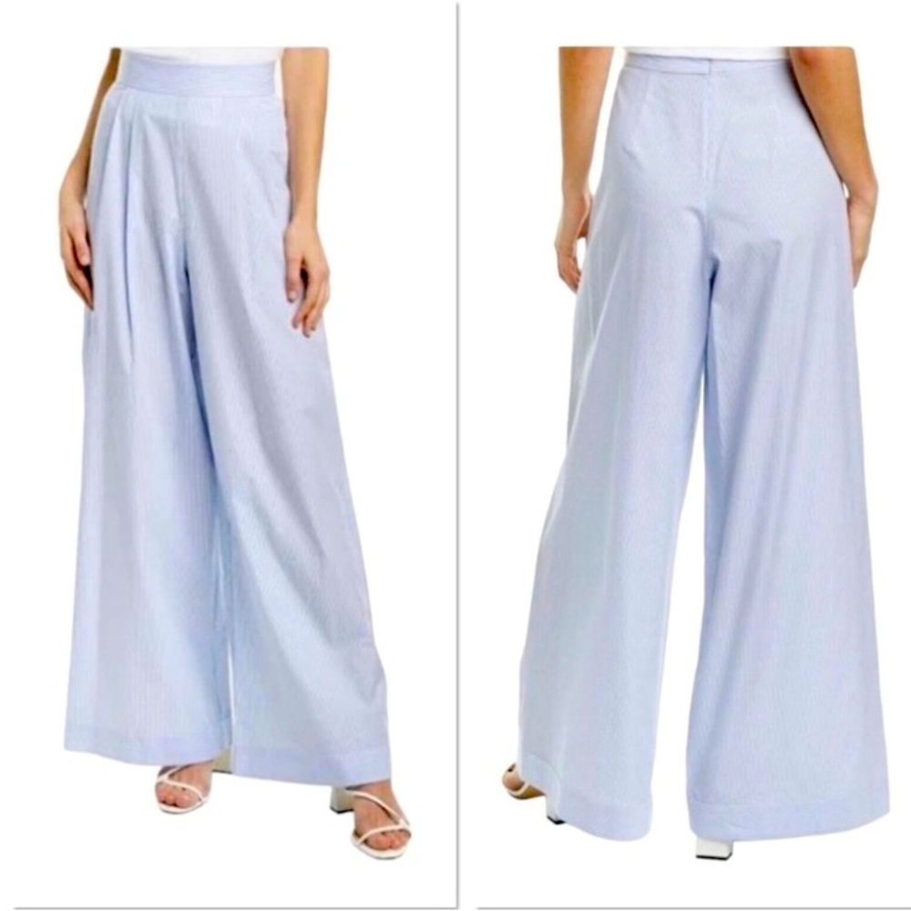 Petersyn X Revolve Womens Size XS Wide Leg Tatum Blue/White Striped Pants New